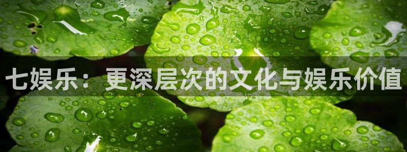 尊龙凯时人生就是搏平台：七娱乐：更深层次的文化与娱乐价值